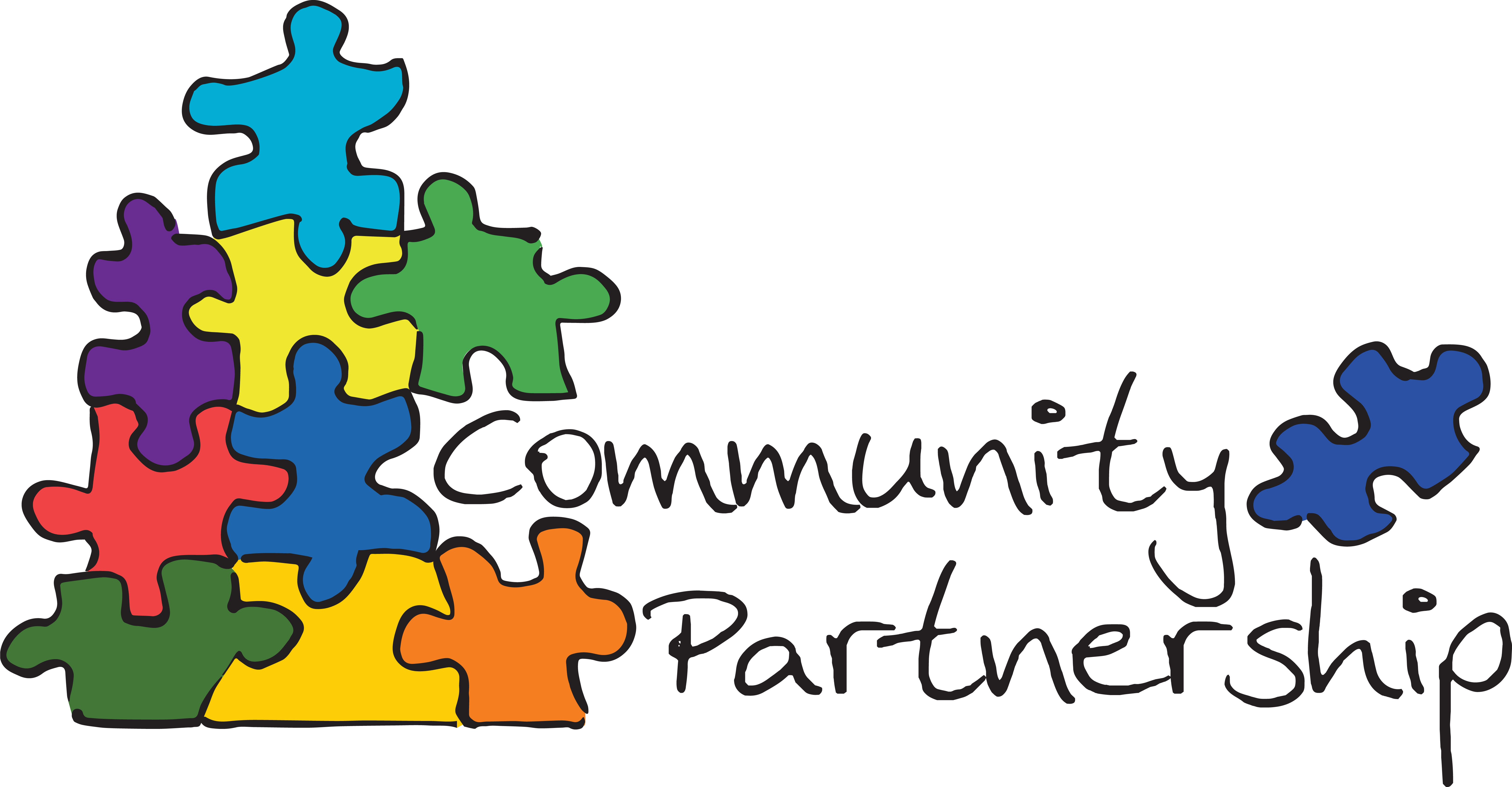 puzzle pieces with words community partners